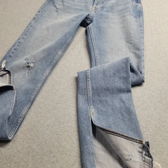 Free People We The Free Distressed Ripped Jeans Light Wash‎ Size 27 Boho - Picture 5 of 13